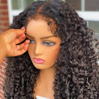 4c kinky edges deep wave wig