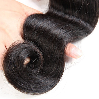 Body Wave Virgin Hair Weave 3 Bundles With 13*4 Lace Frontal