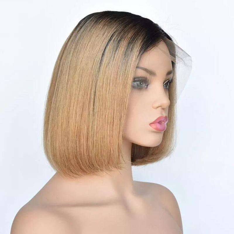 Bob Wigs 4x4/13x4 Lace Wigs T1B/27 Straight Human Hair Wigs