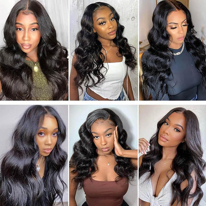 Body Wave Wigs 5x5 HD Lace Closure Wigs Pre Plucked Top Grade Human Hair Wigs