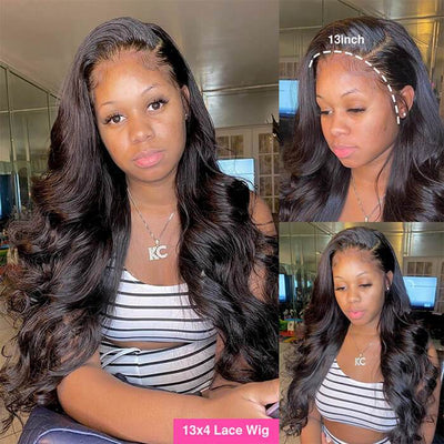 32 Inch Brazilian Body Wave Lace Front Wig 13x4 HD Lace Wig Pre-Plucked Hairline