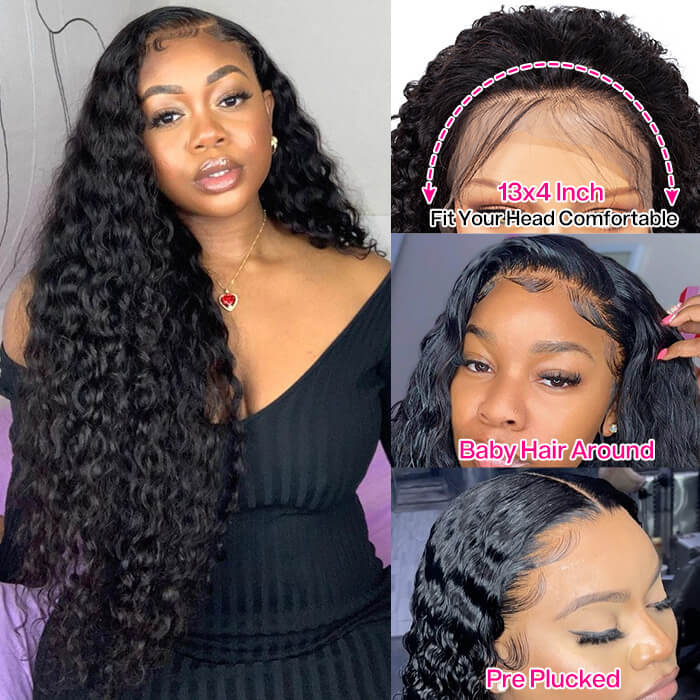 Water Wave Glueless HD Lace Human Hair Wigs 13x4/13x6/5x5 Lace Frontal Wigs