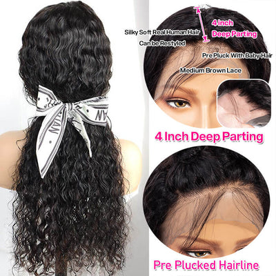 Water Wave Glueless HD Lace Human Hair Wigs 13x4/13x6/5x5 Lace Frontal Wigs