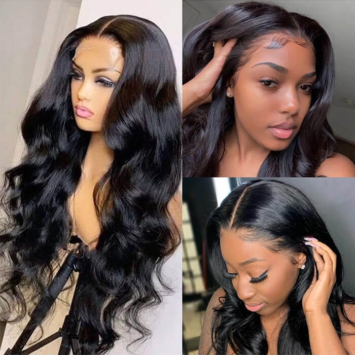 Body Wave Wigs 5x5 HD Lace Closure Wigs Pre Plucked Top Grade Human Hair Wigs