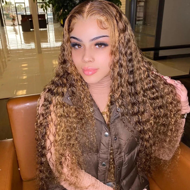 Glueless Deep Wave Wig Highlight 