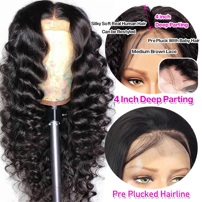 13×4 HD Lace Front Wigs Loose Deep Wave Human Hair Wigs