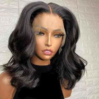 Glueless Body Wave Bob Wigs 12A Grade Short Cut Style 13x4 Lace Front Wigs