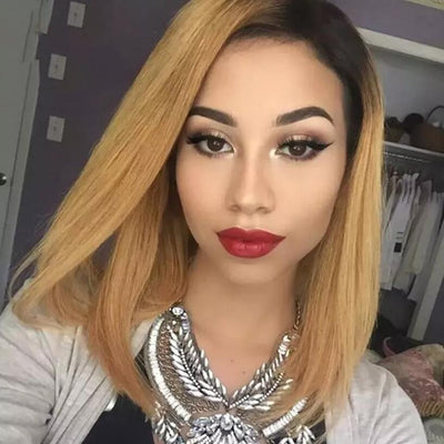 Bob Wigs 4x4/13x4 Lace Wigs T1B/27 Straight Human Hair Wigs