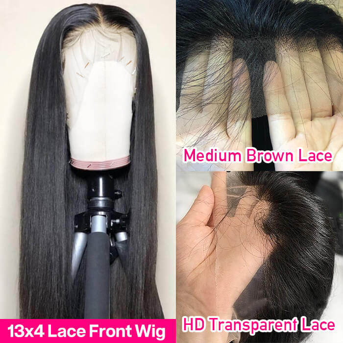 13x4/13x6 HD Lace Frontal Wigs Straight Hair Human Hair Wigs 4x4 Lace Closure Wig