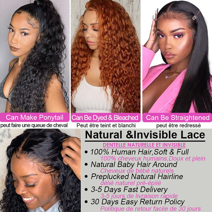 Water Wave Glueless HD Lace Human Hair Wigs 13x4/13x6/5x5 Lace Frontal Wigs