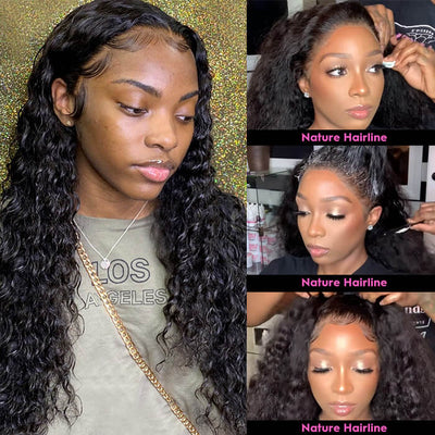 32 Inch Deep Wave Hair 4x4 Lace Wigs Human Hair Lace Closure Wigs For Black Women Brazilian Wigs