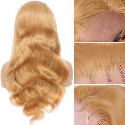 Hedy Hair #27 Honey Blonede Body Wave HD Lace Human Hair Wigs