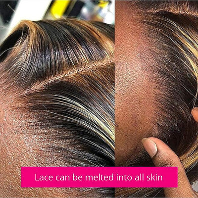 Blonde Highlight Body Wave Bob Wig Mix Color 1B/27# Lace Front Wig Human Hair 180% Density