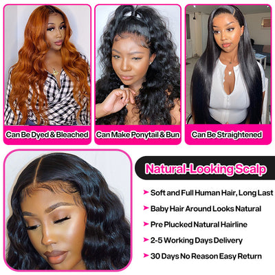 13×4 HD Lace Front Wigs Loose Deep Wave Human Hair Wigs