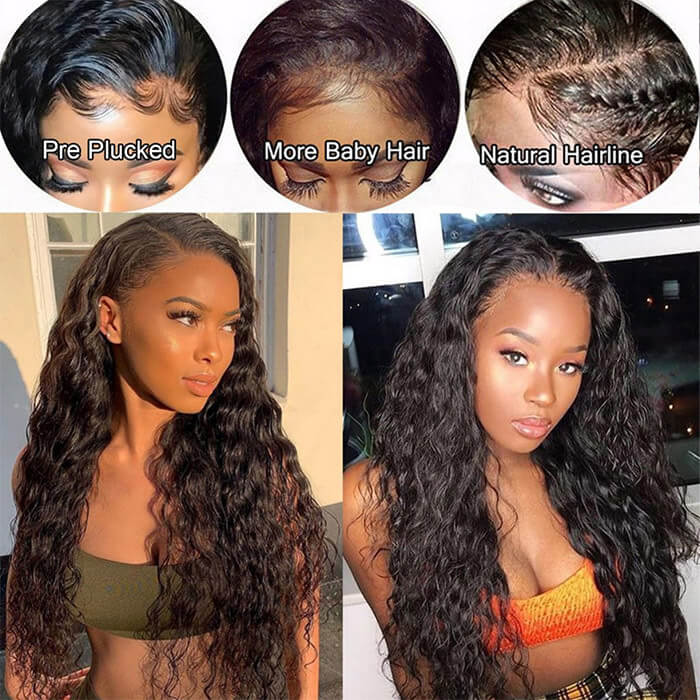 Water Wave 5×5 HD Lace Wig Glueless Lace Closure Wigs