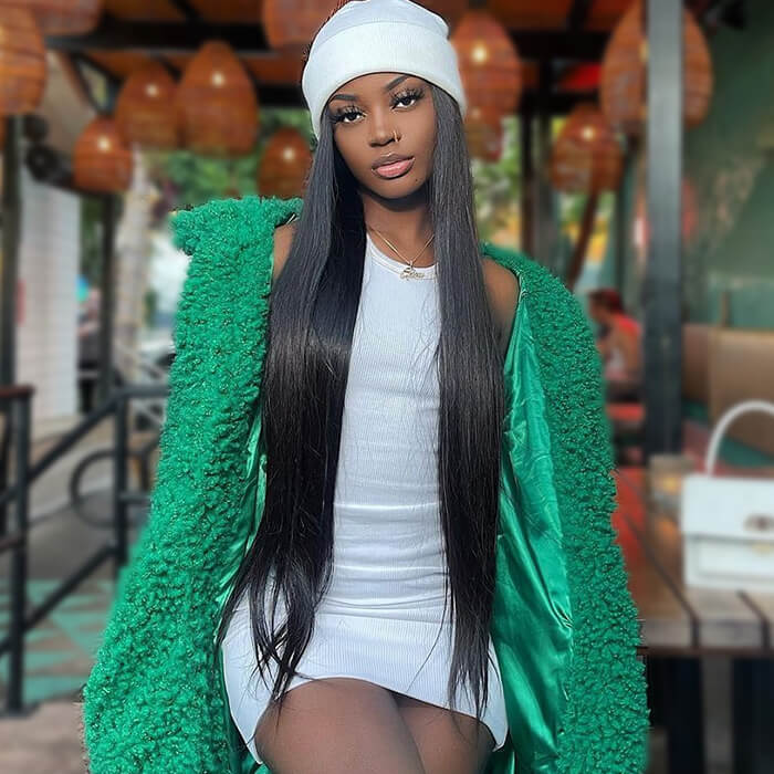 5x5 HD Lace Closure Wigs Straight Pre Plucked Lace Front Human Hair Wig