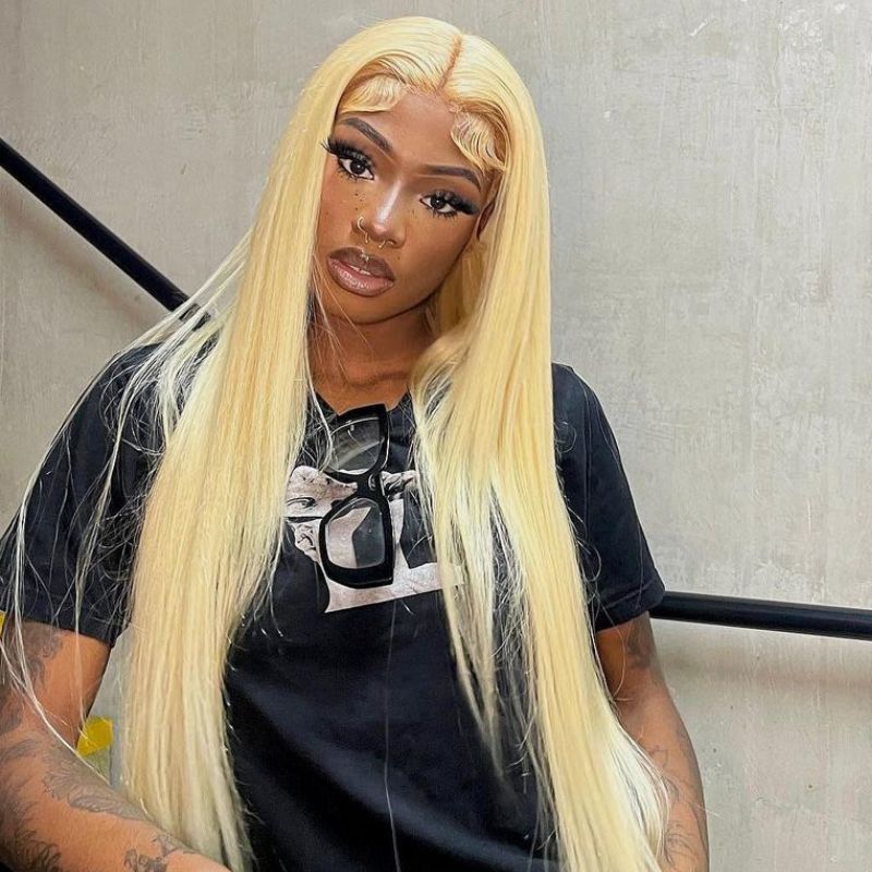 5x5/13x6 613 Blonde Lace Front Human Hair Wigs Brazilian Straight  Lace Frontal Wig