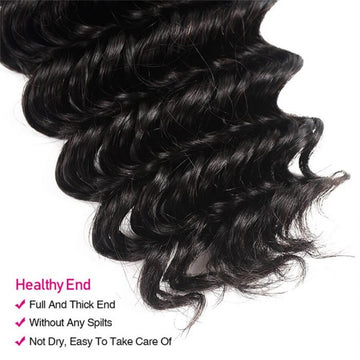 Deep Wave Virgin Human Hair Weft 3 Bundles 100% Unprocessed Virgin Human Hair Extension
