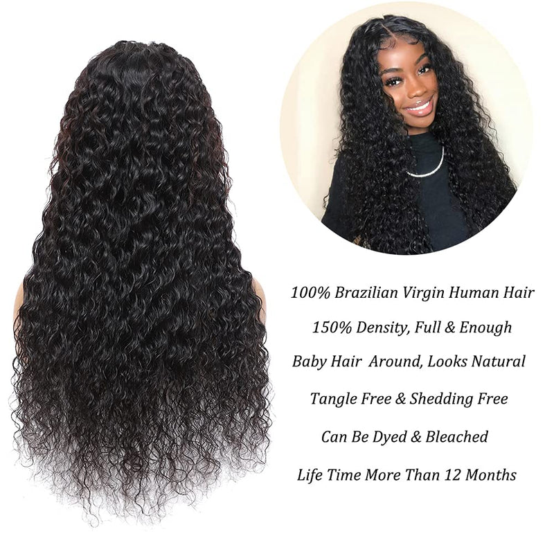 $89.9 Super Deal |  24Inch Water Wave 4x4 Transparent Lace Closure Wigs (No Code Available)