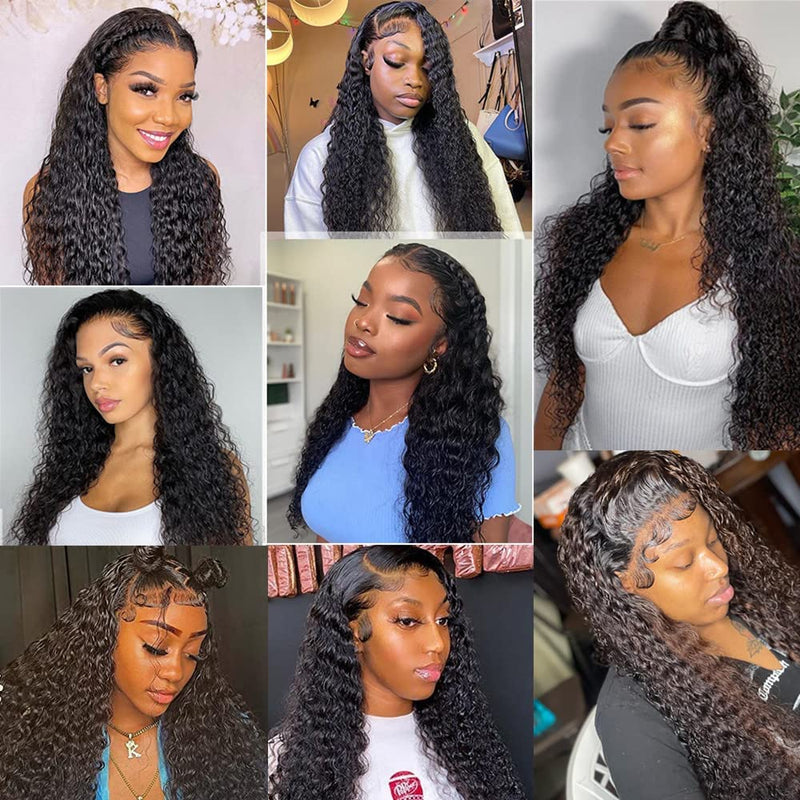Full Ends Glueless Deep Wave Human Hair Wigs With Baby Hair 4x4/13x4/13x6 HD Lace Wigs