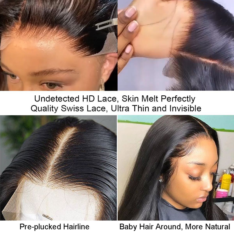 13x4/13x6 HD Lace Frontal Wigs Straight Hair Human Hair Wigs 4x4 Lace Closure Wig
