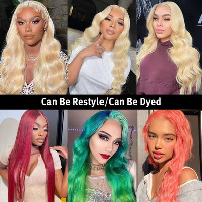 13x4 HD Lace Frontal Wig 613 Honey Blonde Brazilian Body Wave Lace Frontal Wig for Women