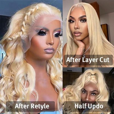 5x5/13x6 613 Blonde Lace Front Human Hair Wigs Brazilian Straight  Lace Frontal Wig