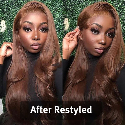 【50% OFF】#4 Brown HD Lace Front Wig