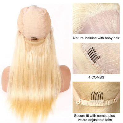 5x5/13x6 613 Blonde Lace Front Human Hair Wigs Brazilian Straight  Lace Frontal Wig