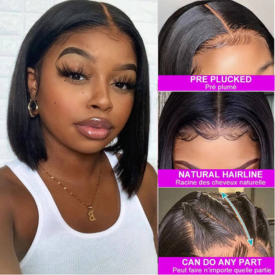 Buy One Get One Free Deep Wave 4/27 Highlight Wig + 12A Grade Straight Bob wig