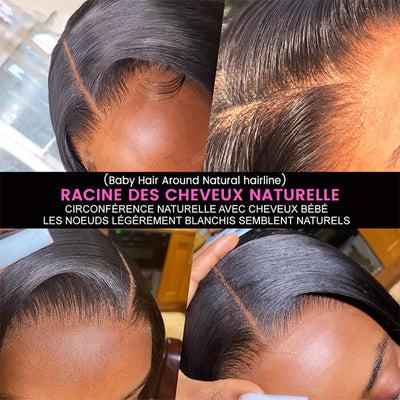 Straight Bob Human Hair Wigs 4X4 HD Lace Closure Bob Wigs