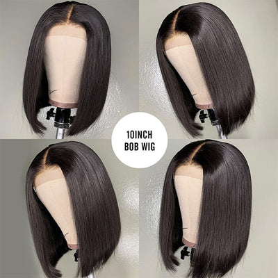 Straight Bob Human Hair Wigs 4X4 HD Lace Closure Bob Wigs