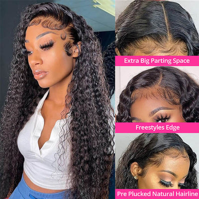 Brazilian 32 Inch 13x6 Lace Wigs 4x4 Lace Closure Wigs Kinky Curly Human Hair Wig