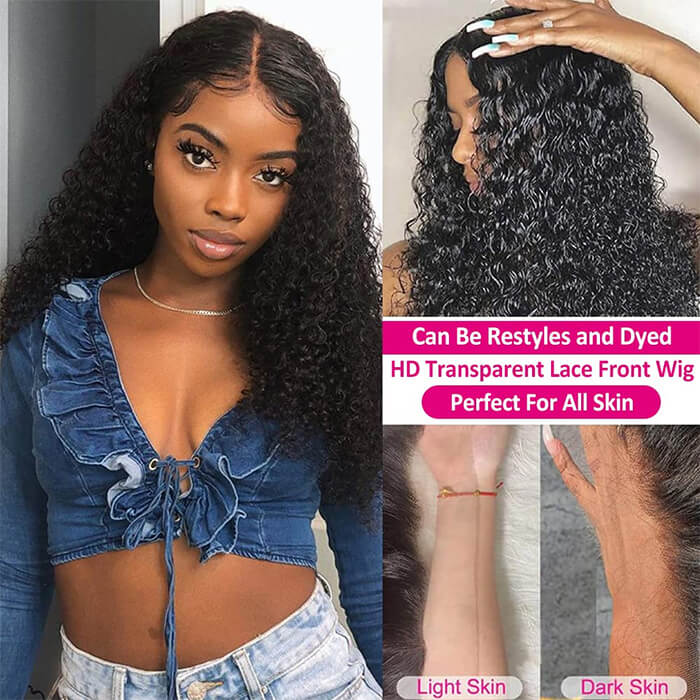 5×5 Lace Closure Wig Curly Human Hair Wig High Density Wigs