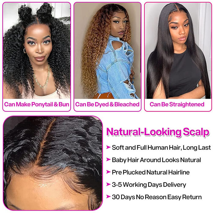 13x4 HD Lace Frontal Wig Kinky Curly Lace Front Wigs