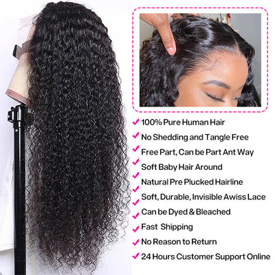 13×4 Lace Front Wigs Curly Human Hair Wigs