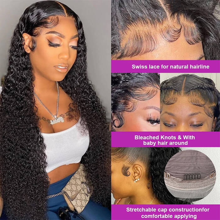 13x4 HD Lace Frontal Wig Kinky Curly Lace Front Wigs