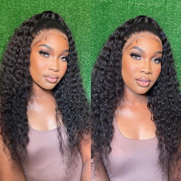 Brazilian 32 Inch 13x6 Lace Wigs 4x4 Lace Closure Wigs Kinky Curly Human Hair Wig