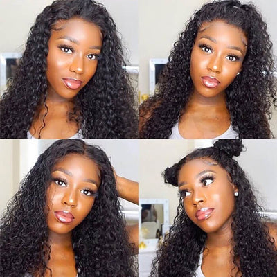 13x6 HD Transparent Lace Front Wigs Kinky Curly Human Hair Wig With Baby Hair For Black Women