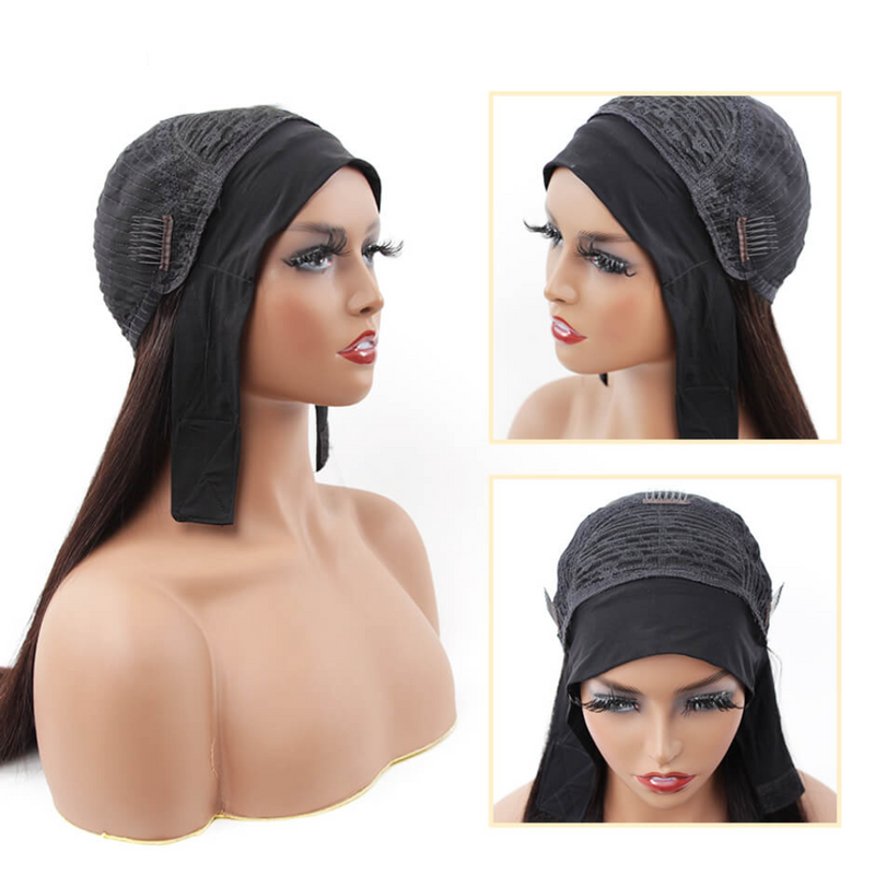 Straight Headband Wigs Human Hair Glueless Wigs Beginner Friendly