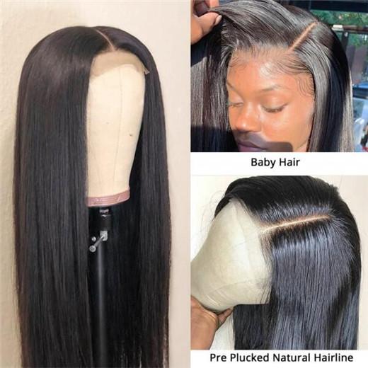 【50% OFF】 4x4 HD Lace Wigs Glueless Straight Human hair Wig