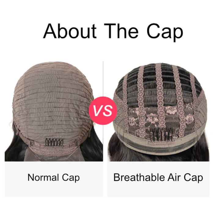 Air Wig Breathable Cap Pre Cut HD Lace Closure Straight Human Hair Wig Wear & Go Glueless Wigs With Breathable Cap