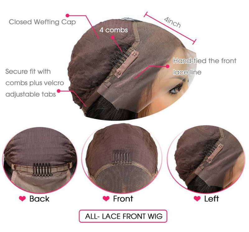 Bob Wigs 4x4/13x4 Lace Wigs T1B/27 Straight Human Hair Wigs