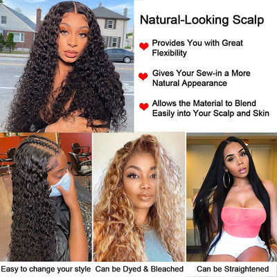 Full Ends Glueless Deep Wave Human Hair Wigs With Baby Hair 4x4/13x4/13x6 HD Lace Wigs