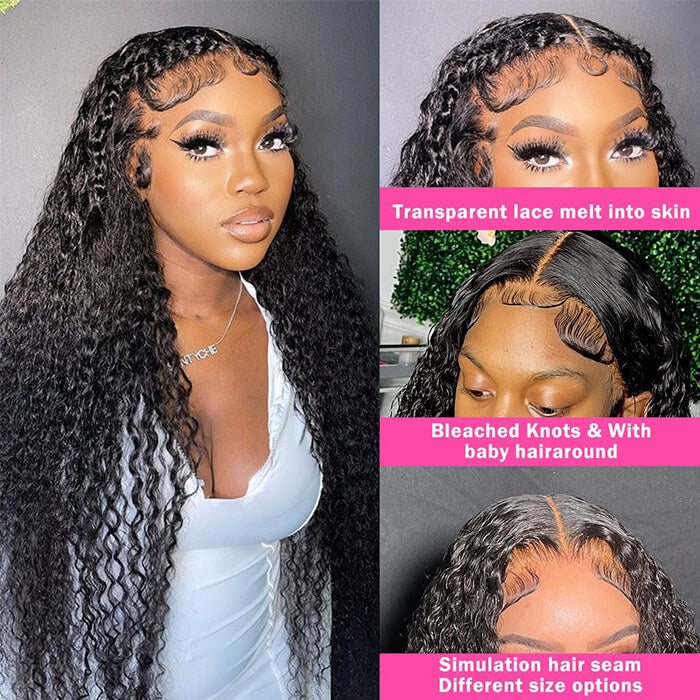 13x4 Lace Frontal Wig Deep Wave Frontal Wig With Baby Hair Lace Wigs For Black Women
