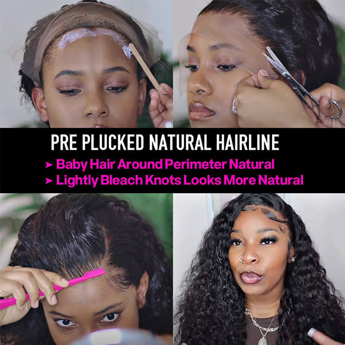 $89.9 Super Deal |  24Inch Water Wave 4x4 Transparent Lace Closure Wigs (No Code Available)