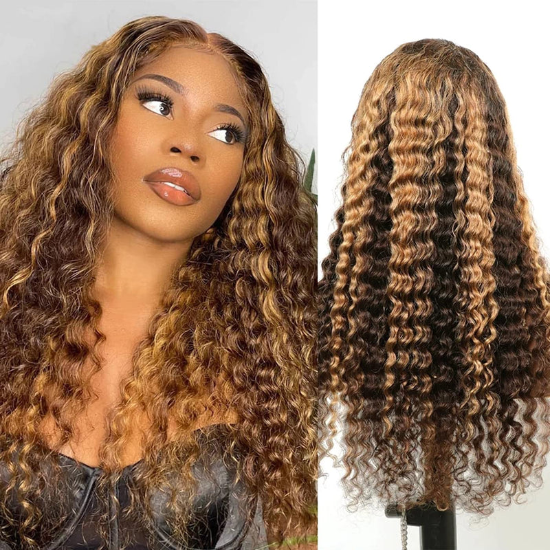 Glueless Deep Wave Wig Highlight 