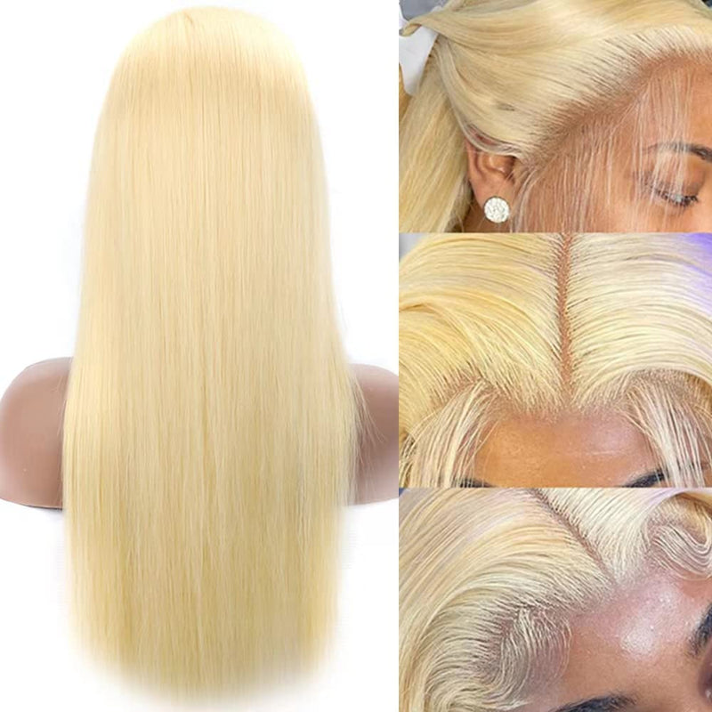 13x4 HD Lace Frontal Wig 613 Honey Blonde Brazilian Body Wave Lace Frontal Wig for Women
