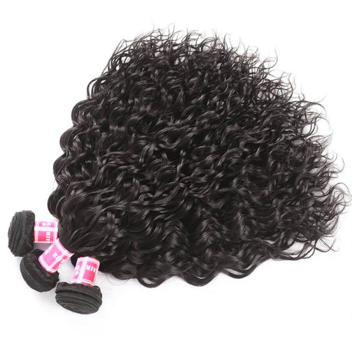 Brazilian Water Wave Virgin Human Hair 3 Bundles 100% Unprocessed Virgin Human Hair Extension