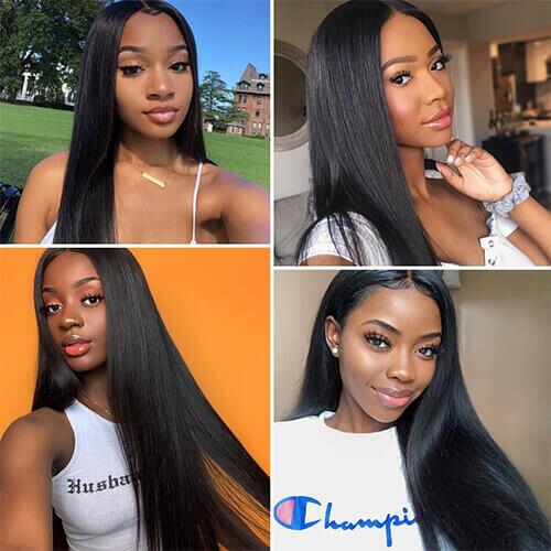 【50% OFF】 4x4 HD Lace Wigs Glueless Straight Human hair Wig